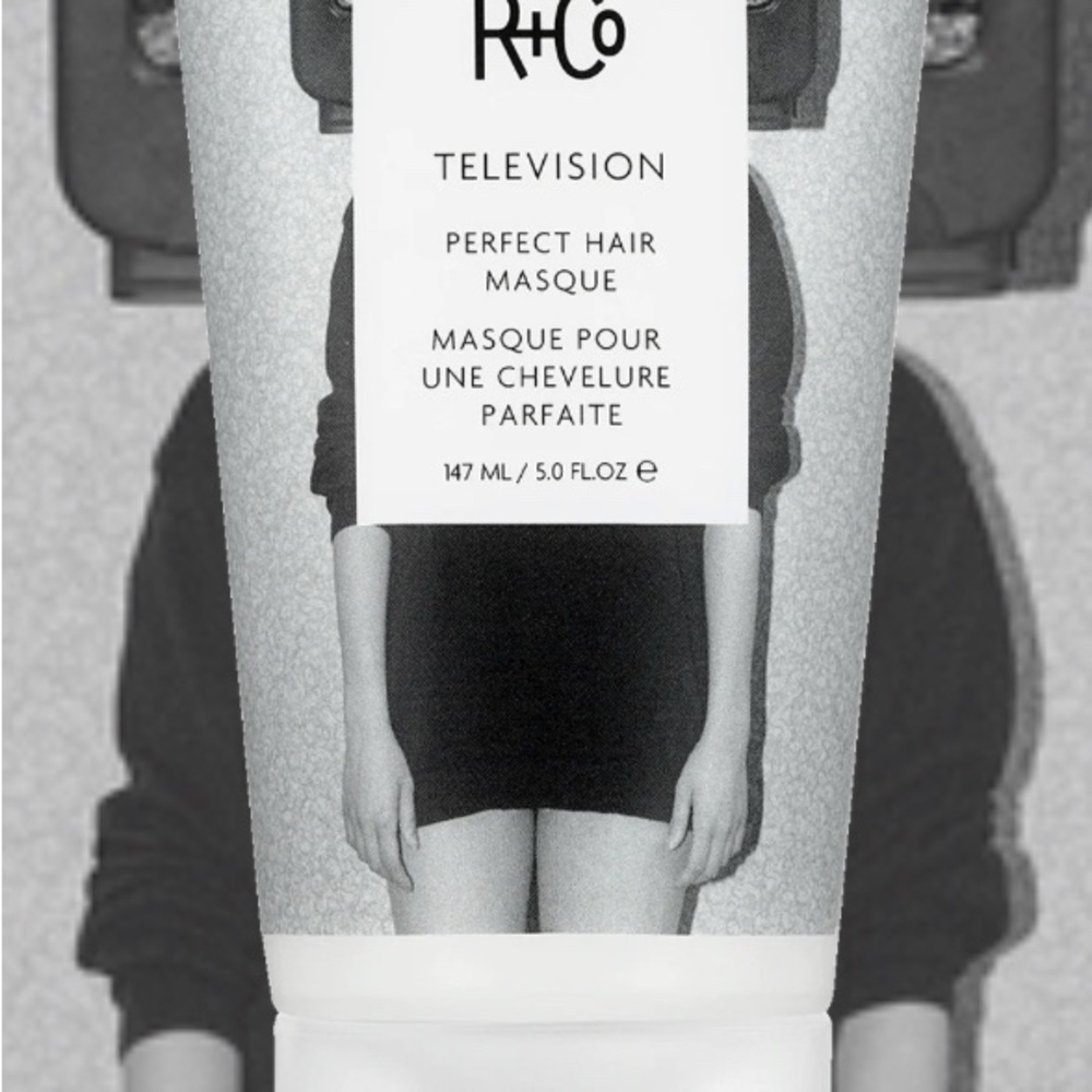 R+Co Television Perfect Hair Masque in White and Black